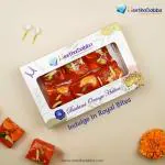 MEETHADABBA Spongy Badami Orange Halwa Sweets, 250 g - Pack of 6