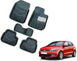 WolkomHome Car Mats Luxury Floor 3D Mat Carpets Black for Volkswagen Polo