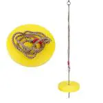 REZNOR Plastic Disc Hanging Tree Rope Swing Round Seat for Kids, Yellow