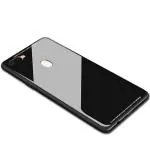 RUPELIK (Glass Back Oneplus 5T Black) Luxurious Toughened Glass Back Case with Shockproof TPU Bumper Case Cover for Oneplus 5T / 1+5T (Black)