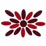 Comet Busters Handcrafted Maroon and Red Oval Velvet Bindis (BIN1887) (13 mm) Pack of 1