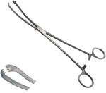 Alis Stainless Steel Surgical Instruments Vulsellum Forceps 3X4 Teeths Ce High Obstetric