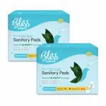 BLISSNATURAL Organic Fluffy Soft Sanitary Pads For Women | XXL-Size | Heavy Flow | Pack Of 2
