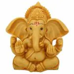 CraftVatika Blessing Ganesha for Car Dashboard, Handmade Ganpati Figurine for Home Decor