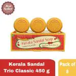 Kerala Sandal Trio Classic with Virgin Sandalwood Oil - PACK OF 8 - 150gm x 24 nos