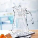 Glass Water Jug with Lid Glass Pitcher Hot Water Jug Milk Carafe Glass Water Jug for Dining Table