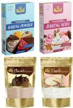 Mr.Kool Premium Double Action Baking powder, Baking Soda, vanilla & chocolate cake premix|400gm I