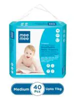 Mee Mee Medium Size Premium Breathable Baby Diapers With Wetness Indicator M, 40 pcs, Upto 11 Kg