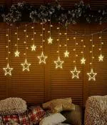 X4Cart 12 Stars Curtain Lights, 114 Led, 3 Meter Indo Curtain String Lights