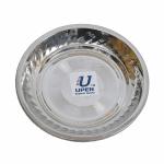 UPEN Stainless Steel Lunch Plate (Heavy Gauge) Mirror Finish Dinner Set/Dinnerware/Serve ware/Thali/Bhojan Patra Set of 5 Pieces