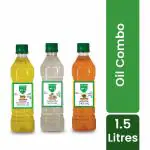 GRAMIYUM - Combo of 500 ML (Gingelly/ Sesame oil + Coconut oil + Groundnut Oil)- PACK OF 3