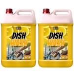 FLISKO Dishwash Liquid 10 Liter Yellow Fast Cleansing Action With Long-Lasting Refreshing, Leaves No Residue, Grease Cleaner For All Utensils