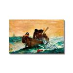 Tamatina Multicolor Realism Art The Herring Net By Winslow Homer Canvas Painting - 24X16 Inch