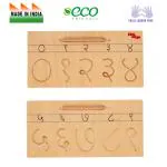 Eduedge Marathi Numeral Tracing Wooden Toy for Kids 2 pcs (3+ yrs)