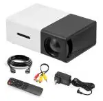 Hespa Mini Projector LED Home Theater with Remote Control- Black