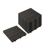 Sharpex WPC 10 PCs of Wooden Interlocking Decktiles water-resistant flooring for garden 12 inch