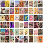 Craft Qila 54 Peel-N-Stick Indie 90s Aesthetic Wall Collage Kit, Girl Room Decor, Dorm Decor, Photo Collage Kit, Wall Collage