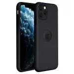 Gripp Iphone 11 Pro 5.8 Inches Black Silicone Rubon Logo Cut With Slim Fit Back Case Cover