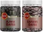 RED CLIFF Premium Ajwa+Safawi Dates Combo Pack Of 2 Original & Rich Khajoor Dates (2 x 250 g)