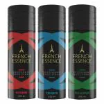 French Essence Deodorants - Triumph , Intense and Recharge 200ml Each (Pack Of 3)