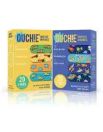 Aya Papaya Ouchie Yellow And Space Blue Printed Cotton Bandages 20 Stripes (Pack Of 2)