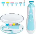 Baby Nail Cutter Clippers Kit File for Kids Safe Electric Baby Nail Trimmer Blue