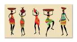 Tamatina Multicolor African Art The Famous Maasai Tribal Traditional Art Canvas Painting-60X30 Inch