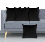 Kuber Industries Cushion Filler | Cotton Cushion Filler | Cushion For Sofa | Cushion Pillow Filler | Premium Sofa Cushion For Hotel-Bedroom | Washable & Odorless | 16 Inch | Pack of 4 | Black