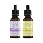 Purlixir Natural Lavender Essential & Lemongrass Essential Oil |Good for Skin and Hair | Aromatherapy Refreshing Aroma Oil Diffuser for Home | Set of 2-10ml Each