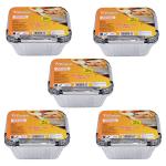 Freshee Aluminium Foil Container for Food Delivery, 300ml Silver Foil Food Parcel Containers, 50pcs