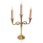 Pure Source India Heavyweight Brass Tapper Candle Holder Stand (26.5 x 10 cm)
