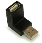 Tech Gear USB 2.0 UPWARD FACING A MALE TO A FEMALE RIGHT ANGLE ADAPTER 90 DEGREE