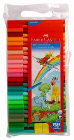 Faber-Castell Connector Multicolor Stick Ballpoint Pens (Pack of 50)