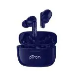 pTron Bassbuds Duo New Bluetooth 5.1 Wireless Headphones, 32Hrs Total Playtime, Stereo Audio, Touch Control TWS, Dual HD Mic, Type-C Fast Charging, IPX4 Water-Resistant & Voice Assistance (Blue)
