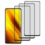 Kite Digital Poco M2 Pro Matte Finish [Black] Tempered Glass Screen Protector with Edge to Edge Coverage - Easy Installation Kit (Pack of 3)