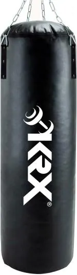 KRX FITNESS 3 Feet Filled Black Punching Bag SRF Material with Chain Hanging Bag (Heavy, 36 inch)