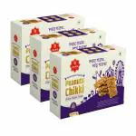 SAHU GAJAK BHANDAR Peanut Chikki 1800 Gm (Pack of 3 Each 600g) Chiki Gajak Food Items Snacks