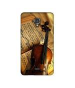 Casotec Violin Books Notes Design Printed Silicon Soft TPU Back Case Cover for Swipe Elite 2 plus