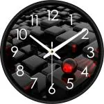 Shrijay Analog 26 cm X 26 cm Wall Clock (Black, With Glass, Standard)