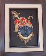 Navishtha Handicrafts Jaipur Art Exports Shreenathji (srinathji) Pichwai Painting for wall hanging decorative artwork with Frame by Jaipur Art Exports (18X24 Inch)