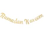 Festiko Ramadan Party Decorations For Home Ramadan Kareem Banner For Eid Mubarak Decor (Banner, Metallic)