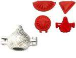 Urban Buy Multicolor Aluminium Modak And Gujiya Sancha Set Kitchen Tool Set 5 Pc