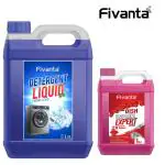 Fivanta Front Load Liquid Detergent 5L With Multipurpose Cleaners Gel 1L (Rose 1L + Front Detergent Liquid 5L)