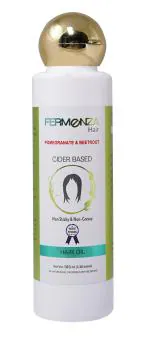 Fermenza Hair Oil from Fermented Ciders of Fruits and Vegetables for Dandruff, Hair Fall, Hair Growth, Non Sticky and Mineral oil free for Men and Women, 100 ml