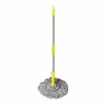 CLASSY TOUCH Microfiber Twist Mop for Floor Cleaning,Microfiber Squeeze Twist mop Stick for Cleaning, Pocha for Floor Cleaning Dust Mop with Extendable Stainless Steel Handle(YELLOW)