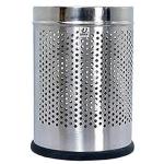 Shivom Steels Stainless Steel Perforated Type Dustbin With Open Top Paper Bin/Trash Can For Home, Kitchen, Office (7x10)