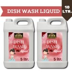 Sunita Dreams Dish wash Liquid Pink 10ltr Removes Tough Grease, Soft on Hands | Plant-Derived Actives, LABSA & Paraben free
