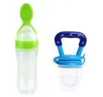 Manan Shopee Kids Multicolor Silicone Ceralac Feeder & Baby Nibbler Fruit (Pack Of 2)