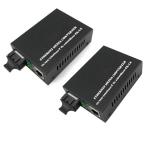 REVALS Gigabit Media Converter 10/100/1000Mbps | Multi-Mode | 10/100/1000 Base - TX to 1000 Base FX - 1 Pair Media Converter