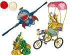 Rakhi for kid brother with chocolate/Doremon rakhi for small brother with toy